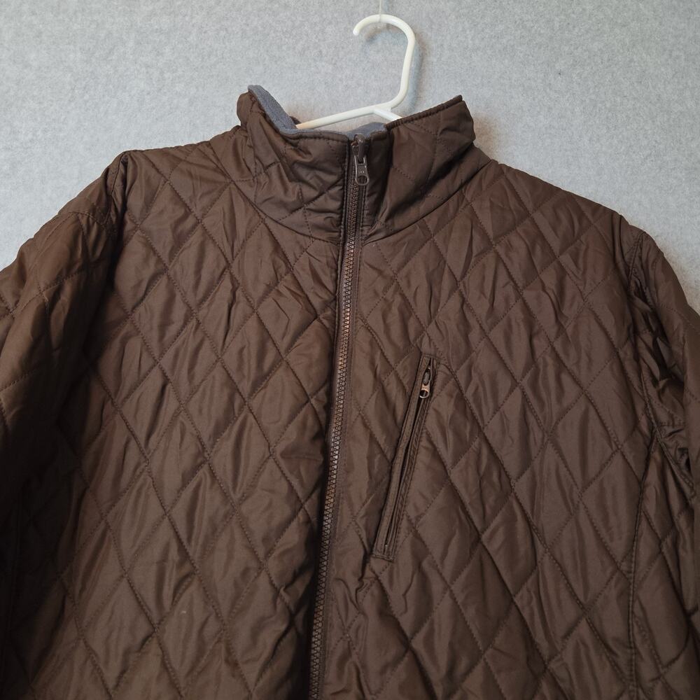 Columbia Interchange Brown LS Quilted Zip Up Puffer Jacket Women's XL Pockets - Picture 4 of 12